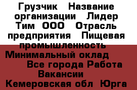 Грузчик › Название организации ­ Лидер Тим, ООО › Отрасль предприятия ­ Пищевая промышленность › Минимальный оклад ­ 20 000 - Все города Работа » Вакансии   . Кемеровская обл.,Юрга г.